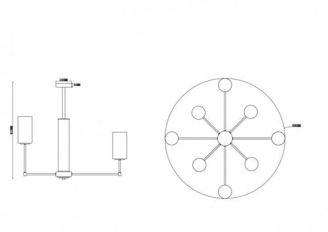 Люстра на штанге Agnes Freya FR5184PL-08BS