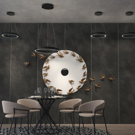 Подвесная диммиремая люстра с пультом ДУ Novotech Iter 358959