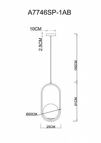 Подвесной светильник Matisse Arte Lamp A7746SP-1AB