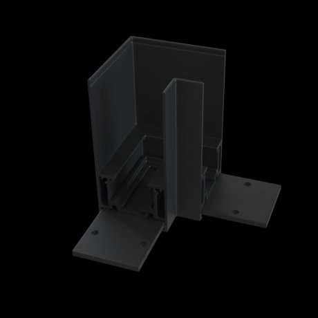 Угловой коннектор для накладного магнитного шинопровода Maytoni Accessories for tracks TRA004CL-21B