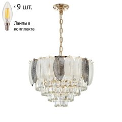 Подвесная люстра с лампочками Favourite Dolor 2982-9P+Lamps E14 Свеча