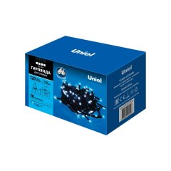 Гирлянда LED белая (10м.) с эффектом мерцания Uniel ULD-S1000-120-TBK  (UL-00003944)