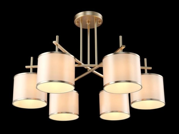 Потолочная люстра Crystal Lux с поддержкой Маруся SERGIO PL6 GOLD-М