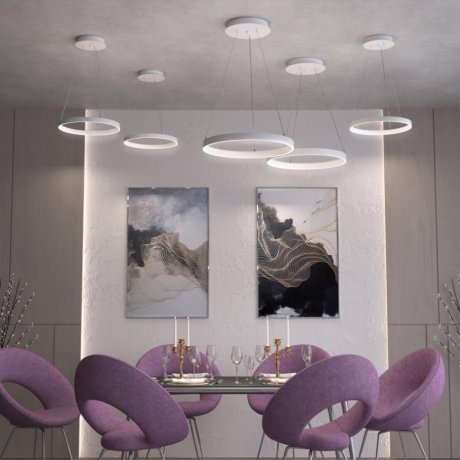 Подвесная диммиремая люстра с пультом ДУ Novotech Iter 358960