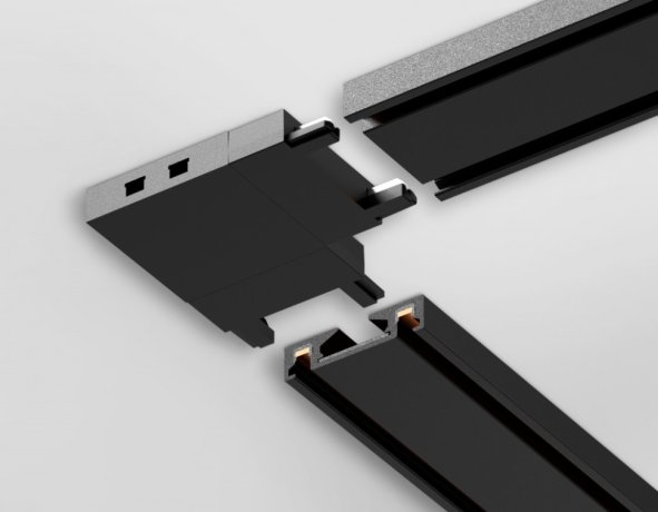 Коннектор угловой для накладного шинопровода Magnetic Ultra Slim Ambrella light TRACK SYSTEM GV1116