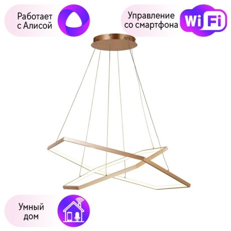 Подвесная светодиодная люстра Favourite Hexagon с поддержкой Алиса 2103-14P-A