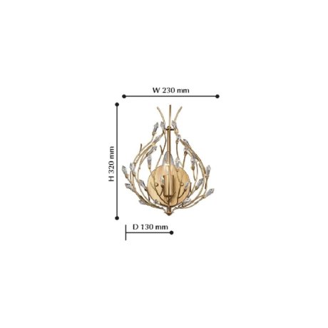 Бра с лампочкой Favourite Batun 2020-1W+Lamps E14 Свеча
