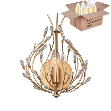 Бра с лампочкой Favourite Batun 2020-1W+Lamps E14 Свеча