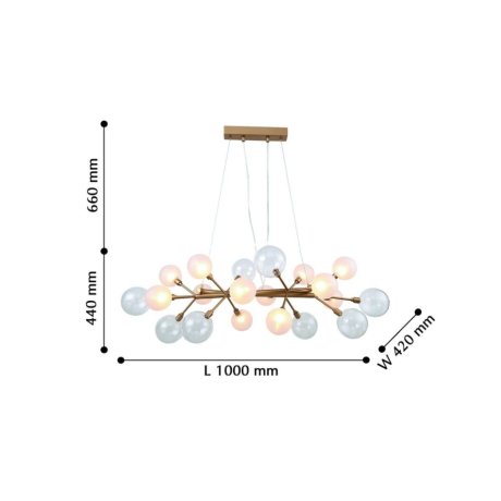 Подвесная люстра Favourite Babylon с поддержкой Маруся 2515-12P-М