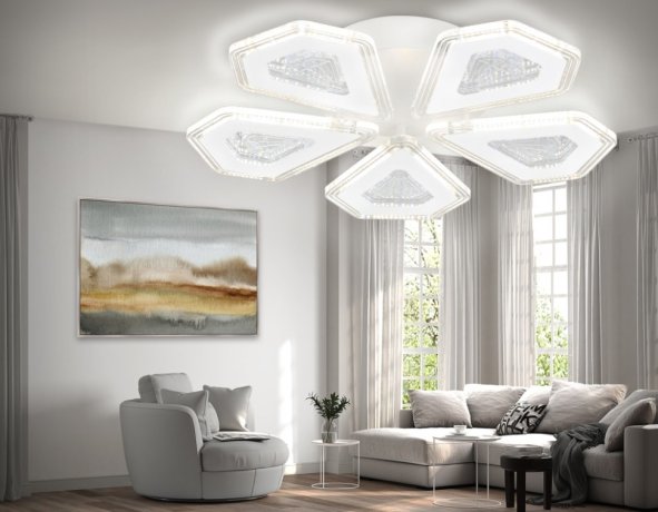 Потолочная диммируемая люстра с пультом ДУ Ambrella light Original FA4030