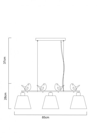 Подвесная люстра Arte Lamp Passero с поддержкой Маруся A4289SP-3WH-М