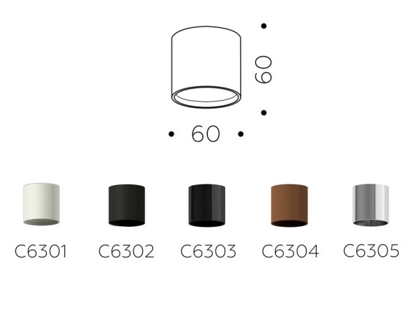 Корпус светильника накладной для насадок D60mm Ambrella light Diy Spot C6302