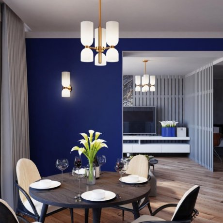 Люстра на штанге Odeon Light Orinoco с поддержкой Алиса 4798/6-A