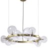 Подвесная люстра Crystal Lux AGATA SP15 V2 GOLD/TRANSPARENTE