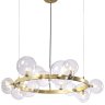 Подвесная люстра Crystal Lux AGATA SP15 V2 GOLD/TRANSPARENTE