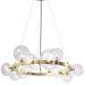 Подвесная люстра Crystal Lux AGATA SP15 V2 GOLD/TRANSPARENTE