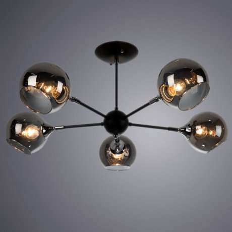 Люстра на штанге Arte lamp Lagos с поддержкой Маруся A2708PL-5BK-М