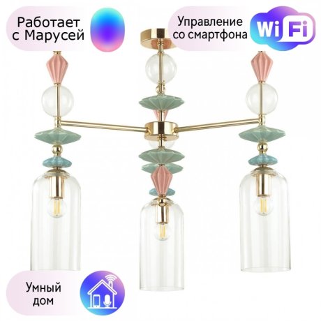 Люстра на штанге Odeon Light Bizet с поддержкой Маруся 4855/3C-М