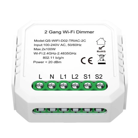 Wi-Fi реле 2 канала диммируемое 2x100W ST Luce Around ST9000.500.02CDIM