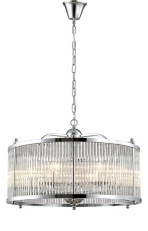 Подвесная люстра Crystal Lux TADEO SP6 D600 CHROME/TRANSPARENTE