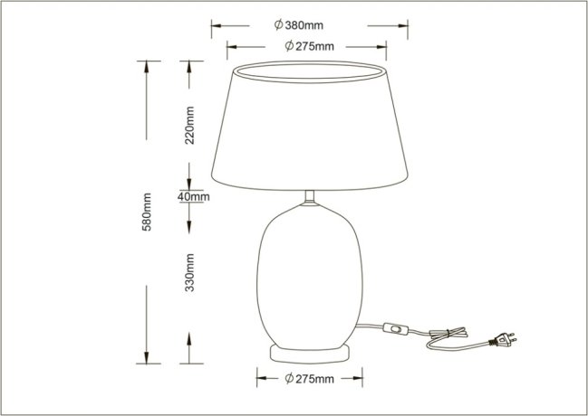 Настольная лампа Arte Lamp Sarin A4061LT-1PB