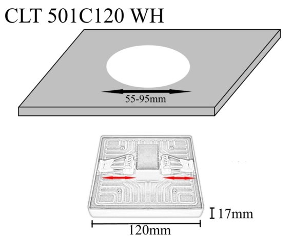 Встраиваемый светильник Crystal Lux CLT 501C120 WH