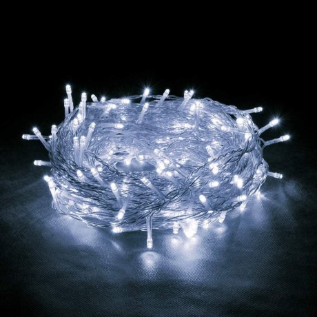 Электрогирлянда Занавес Vegas 96 хол. LED, 8 реж., 6 нит., блок пит., размер 1,5х1,5+5м, IP44 220V/4,5V 55149