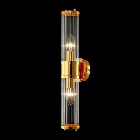 Бра Crystal Lux с лампочками SANCHO AP2 GOLD+Lamps E14 Свеча