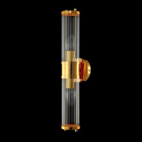 Бра Crystal Lux с лампочками SANCHO AP2 GOLD+Lamps E14 Свеча