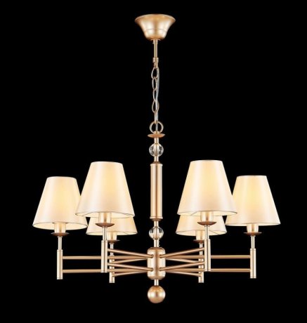 Подвесная люстра Crystal Lux с лампочками FLAVIO SP6 GOLD+Lamps E14 Свеча