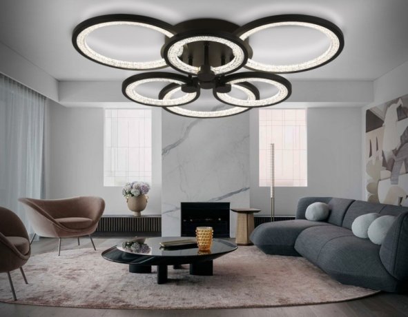 Потолочная диммируемая люстра с пультом ДУ Ambrella light Original FA4092