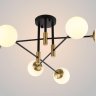 Потолочная люстра Crystal Lux с поддержкой Маруся FIDEL PL6 BLACK-М