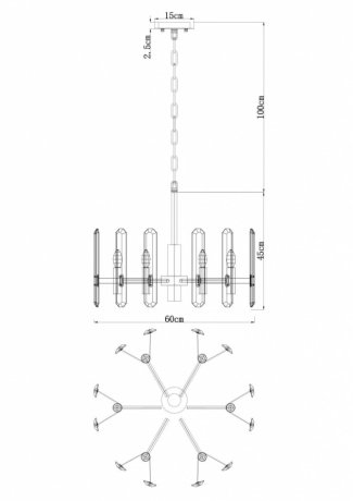Подвесная люстра Divinare TENERIFE 7136/02 LM-6