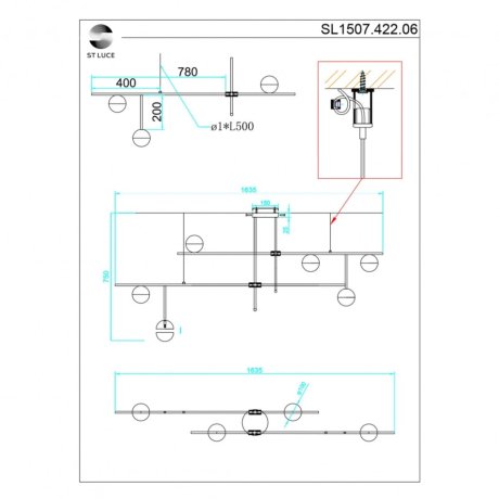 Потолочная люстра ST Luce Albero SL1507.422.06