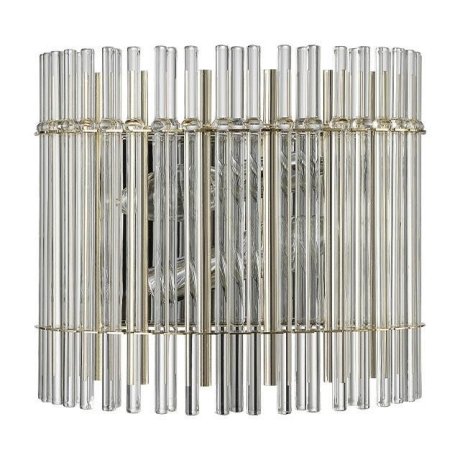 Бра Crystal Lux с лампочками AURELIO AP2 GOLD+CHROME/TRANSPARENT+Lamps E14 Свеча