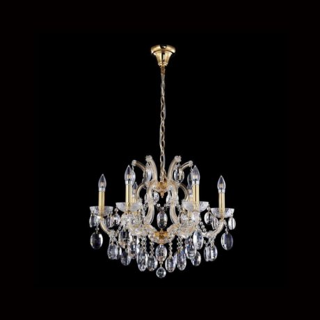 Подвесная люстра Crystal Lux с лампочками Hollywood SP6 Gold+Lamps E14 Свеча