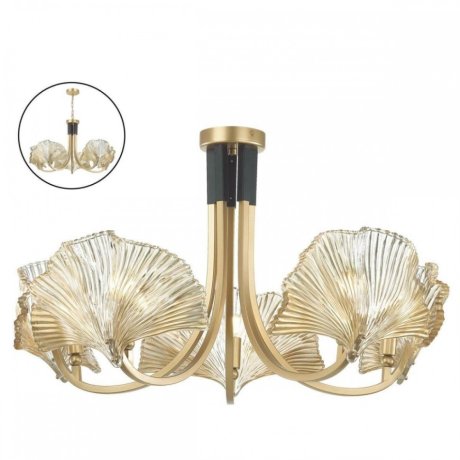 Подвесная люстра Odeon Light Ventaglio с лампочками 4870/5+Lamps E14 Свеча