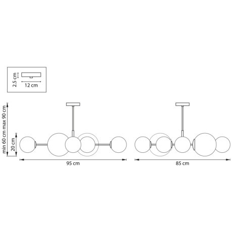 Люстра на штанге Lightstar с поддержкой Алисы, Croco 815480