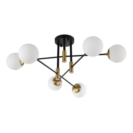 Потолочная люстра Crystal Lux с поддержкой Алиса FIDEL PL6 BLACK-А