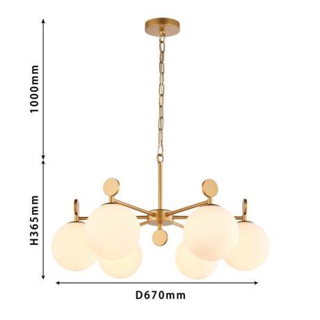 Подвесная люстра Favourite Absolute с поддержкой Алиса 2928-6P-A