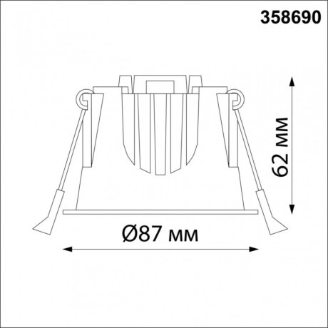 Встраиваемый светодиодный светильник Novoteh Knof 358690