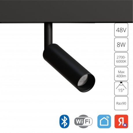 Трековый светильник 8W 2700-6000К для магнитного шинопровода Arte Lamp Linea Smart A4690PL-1BK