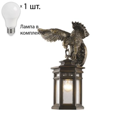 Настенный уличный светильник  с лампочкой Favourite 1458-1W+Lamps А60