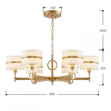 Подвесная люстра с лампочками Favourite Mateo 2634-6P+Lamps E14 Свеча