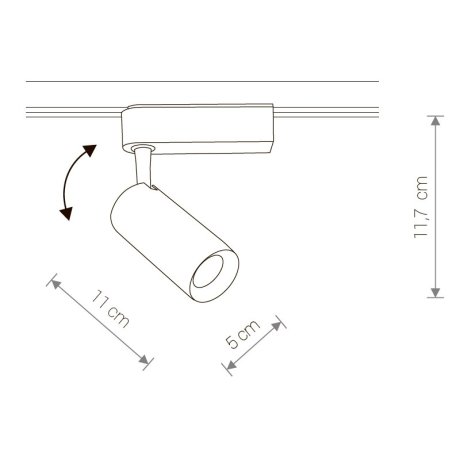 Однофазный LED светильник 12W 4000К для трека Nowodvorski Profile Iris 9002