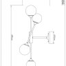 Люстра на штанге Arte lamp Marco с поддержкой Алиса A2703PL-6SG-A