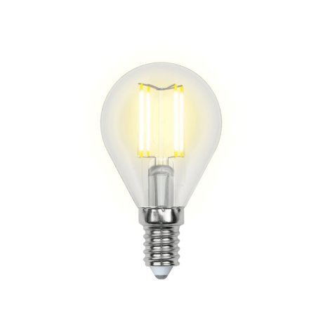 Диммируемая светодиодная лампа E14 5W 4000K (белый) Air Uniel LED-G45-5W-NW-E14-CL-DIM GLA01TR (UL-00002870)