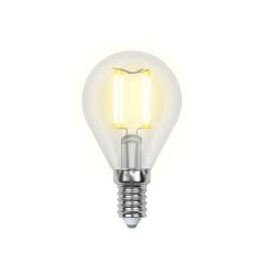 Диммируемая светодиодная лампа E14 5W 4000K (белый) Air Uniel LED-G45-5W-NW-E14-CL-DIM GLA01TR (UL-00002870)