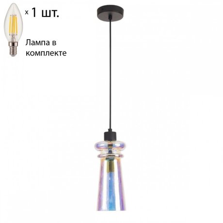 Подвесной светильник Odeon Pasti с лампочкой 4967/1A+Lamps E14 Свеча
