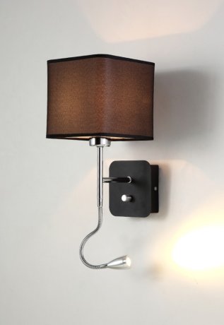 Бра с подсветкой Crystal Lux PACO AP2 CHROME/BLACK